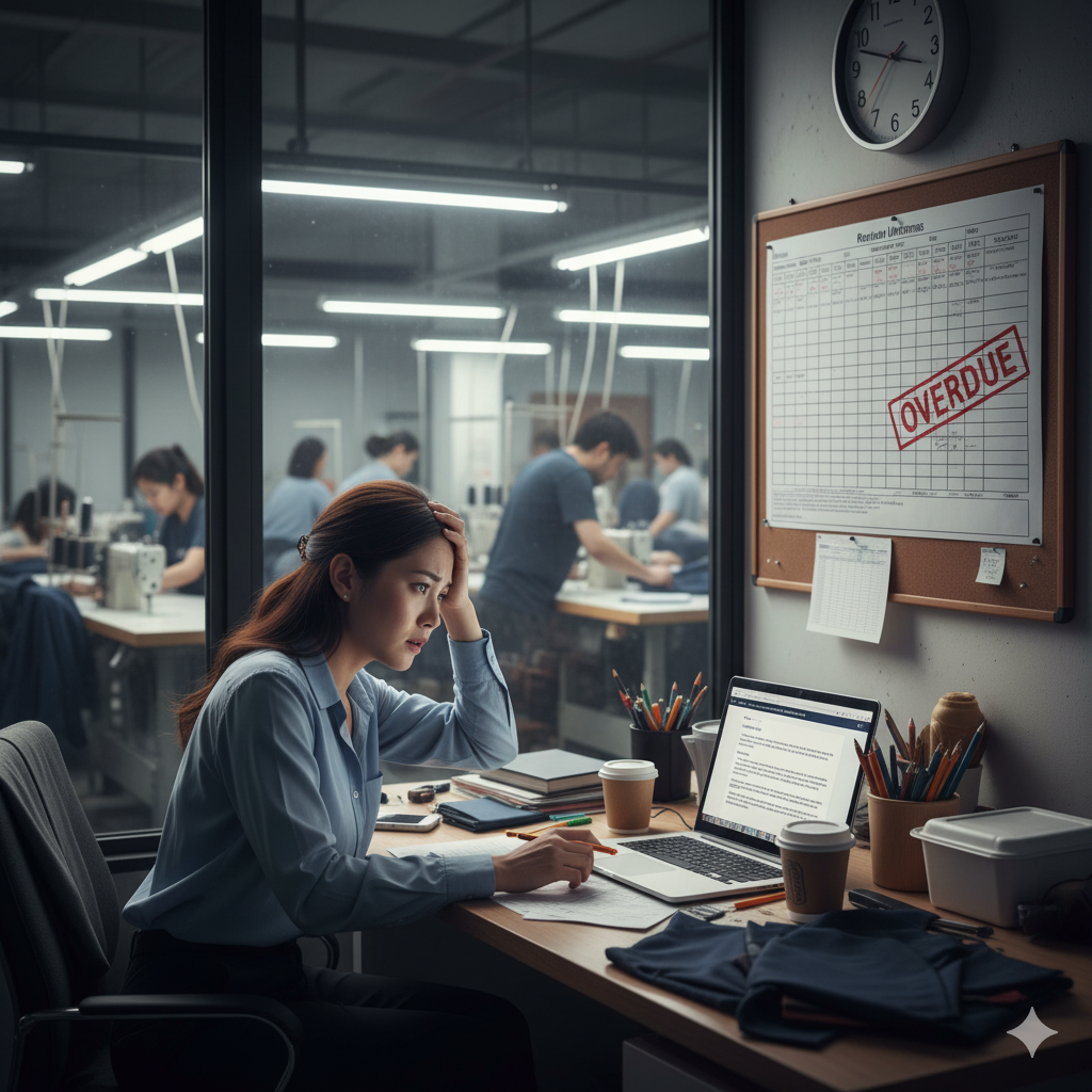 Graphic indicating delays in production and delivery timelines